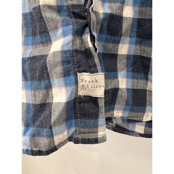Frank & Eileen Womens Small Button Down Flannel Plaid Shirt Paul Cotton Italy - Picture 3 of 7